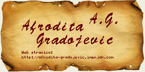 Afrodita Gradojević vizit kartica